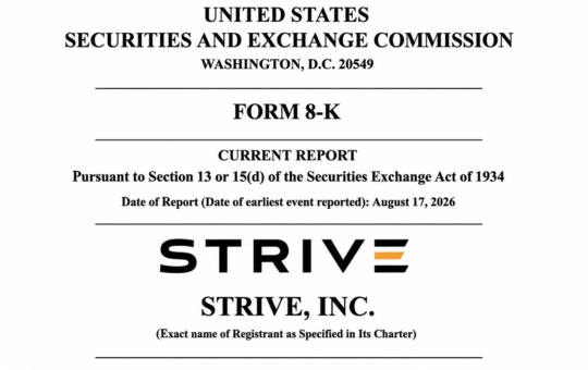 Strive Buys 79 Bitcoin, Expands Its $1.27B Corporate BTC War Chest – Bitcoin News