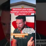 Structure your crypto holdings correctly #crypto #cryptocurrency #cryptonews #cryptoinvesting #fyp