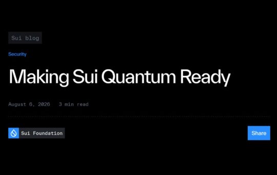 Sui Signals Q1 2027 Mainnet Upgrade to Avert Quantum Threat
