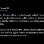 Thune to File Motion to Force September Vote on CLARITY Act