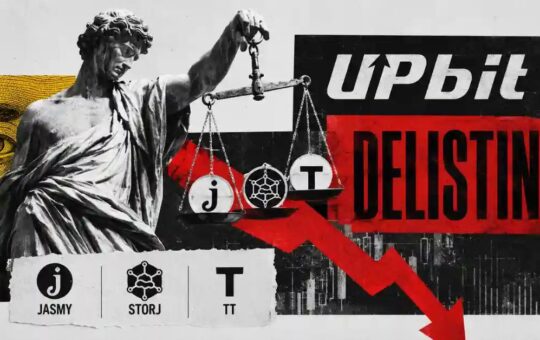 Upbit Delisting Puts JASMY, STORJ and TT Under Pressure