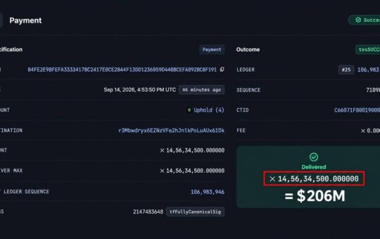 $206M in XRP Just Left an Uphold Wallet. Here's What Happened Next