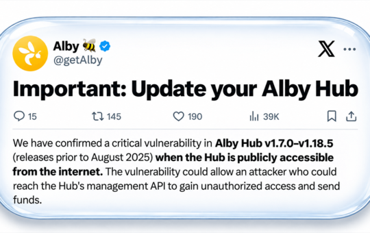 Alby Reveals Critical Hub Vulnerability