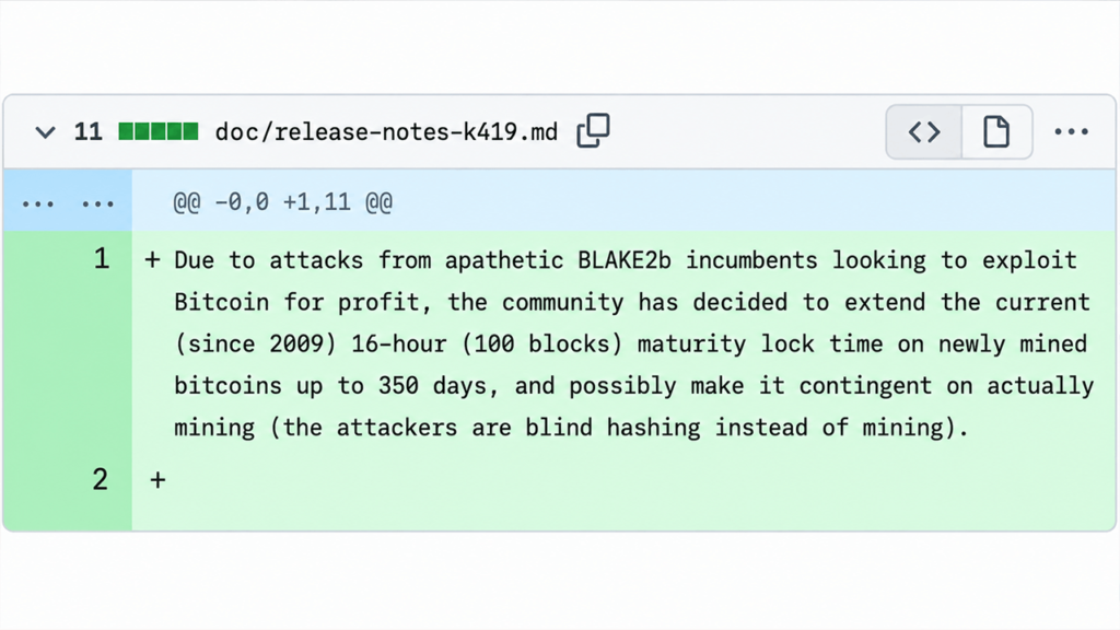 BLAKE2b Bitcoin Fork Wants Miners to Wait 45 Days to Touch Their Coins – Bitcoin News