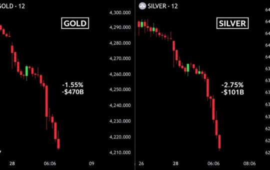 Bitcoin Price Crashes to $82,780 as Gold and Silver Lose $550B in Hours