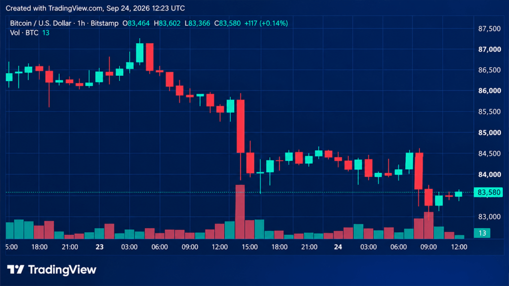 Bitcoin Price Retreats From September Highs With $82.8K in the Crosshairs