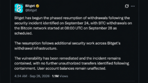 Bitget Restarts Bitcoin Withdrawals as $388M Hack Investigation Widens