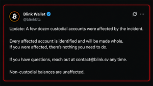 Blink Wallet Hit by Attacker, 'Few Dozen' Custodial Accounts Drained