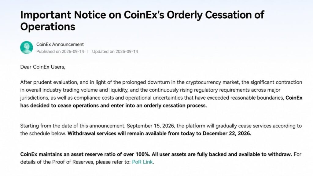 Coinex Is Closing After 9 Years, and Its Founder Won't Sell It