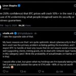 Ethereum's Vitalik Bets 90% of His Net Worth Against an AI Bitcoin Crash