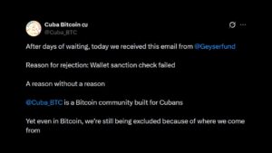 Geyser Rejects Cuba Bitcoin Initiative Over US Sanction Compliance – Bitcoin News