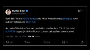 Hunter Biden's LAPTOP Burns $3.5M After Eric Trump and Beeple Mentions