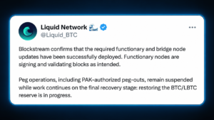 L-BTC Peg-Out Still Shut Down as Blockstream Refuses Hacker Demand – Bitcoin News