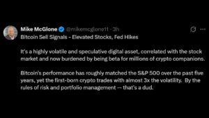 McGlone Warns SPX Pullback Could Send Bitcoin Price to $10K – Bitcoin News