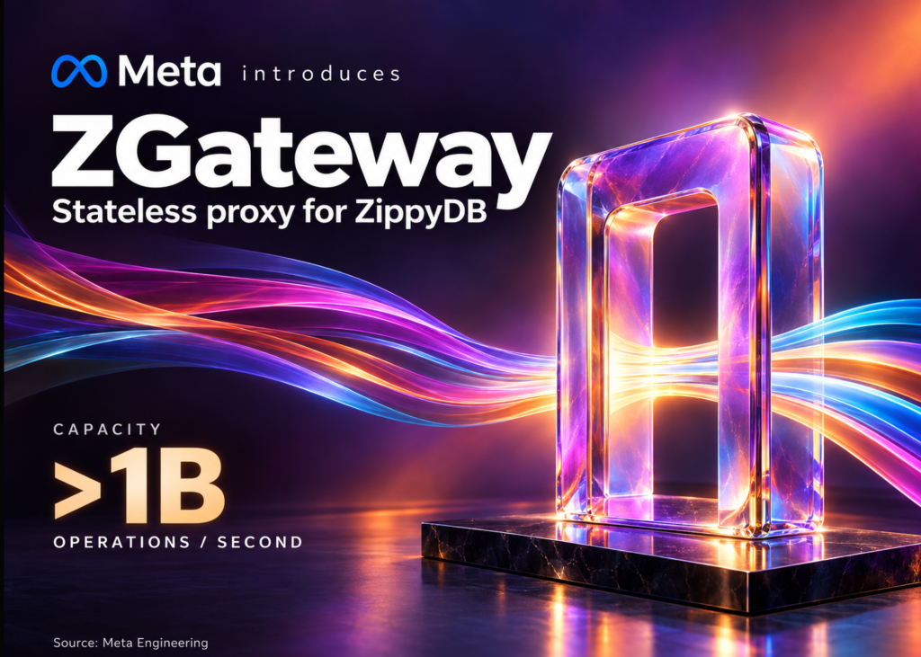Meta Introduces ZGateway: A Stateless Proxy Tier That Unifies ZippyDB Traffic and Handles Over 1 Billion Operations Per Second