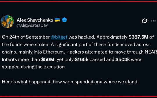 Near Intents Slams Door on $50M in Bitget Hack Laundering Flows
