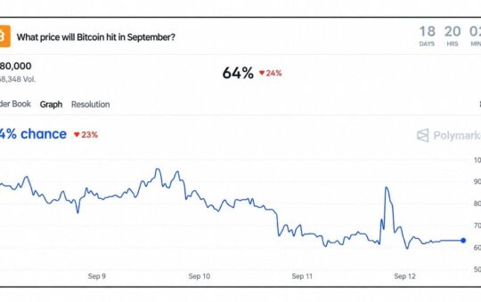 Polymarket Gives Bitcoin Price a 64% Chance of Reaching $80K This Month