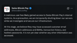 Swiss Bitcoin Pay Just Went Dark After a Mysterious Intruder