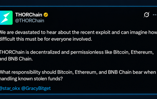 Thorchain Faces Heat as Bitget Hack Revives Bybit Controversy – Bitcoin News