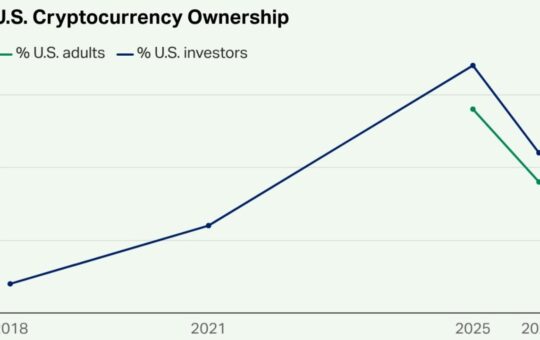 US Crypto Ownership Falls to 11% as 63% of Investors See High Risk – Bitcoin News