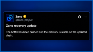 Zano Network Stabilizes After 30-Day Blockchain Rewind – Bitcoin News