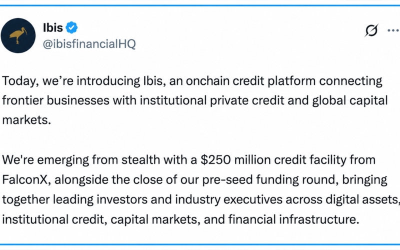$250M FalconX Facility Powers Ibis Push Into Onchain Credit