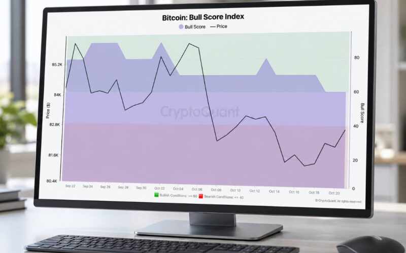 Bitcoin Bull Score Index Drops From 80 to 60 as Momentum Weakens