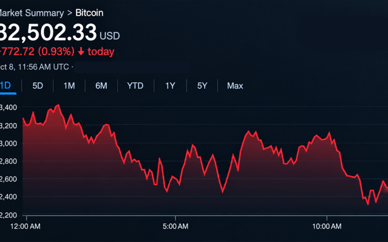 Bitcoin Price Holds Above $82K Despite Mounting Bearish Pressure