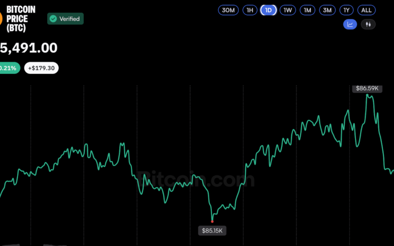 Bitcoin Price Holds October Gains After Two Surges Above $86K