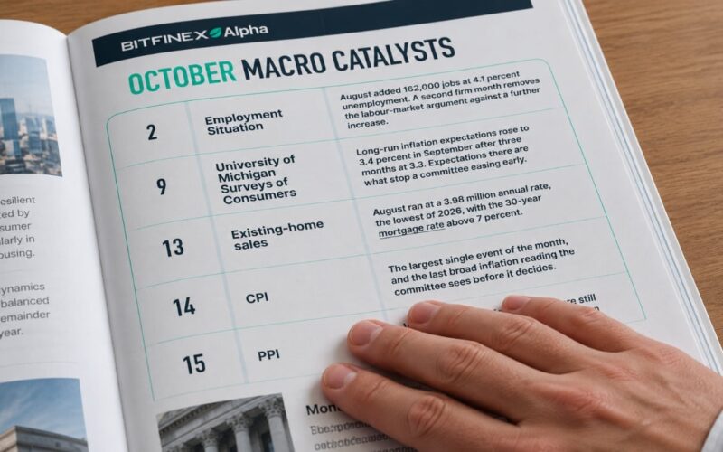 Bitfinex Lists 17 Macro Catalysts That Could Move Bitcoin in October