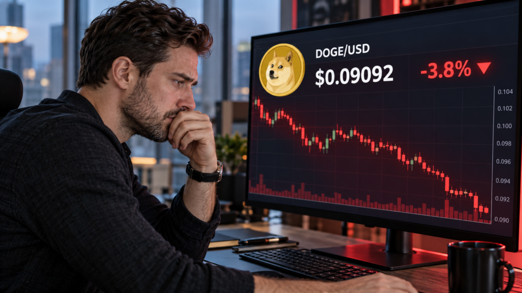 Dogecoin dips 5% this week as bearish positioning puts $0.088 support in focus
