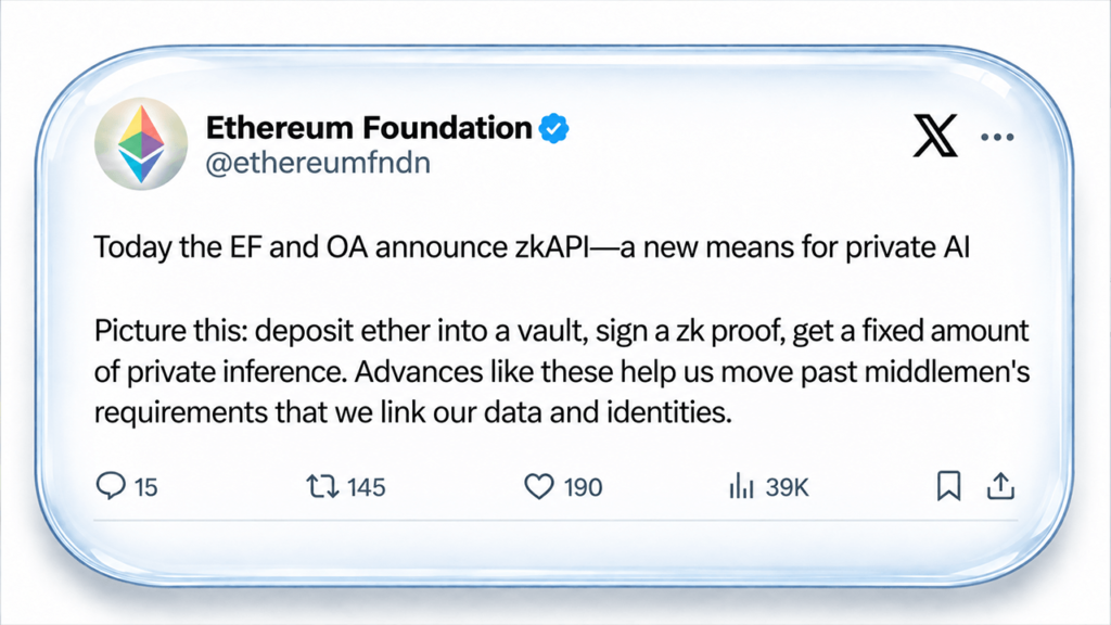 Ethereum's zkAPI Gives AI Payments a Privacy Cloak With a Catch – Bitcoin News