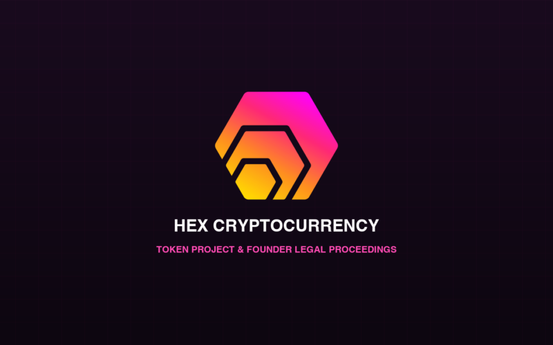 HEX cryptocurrency project official hexagonal brand emblem