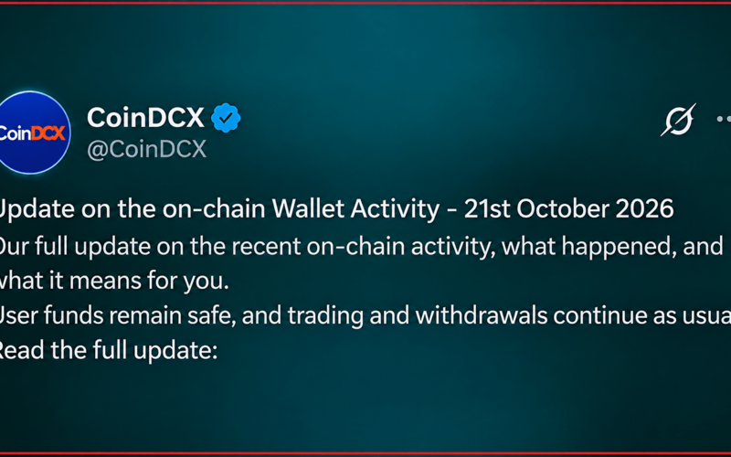 Indian Exchange CoinDCX Admits $16M Hit After CEO Dismissed Suspicious Transfers