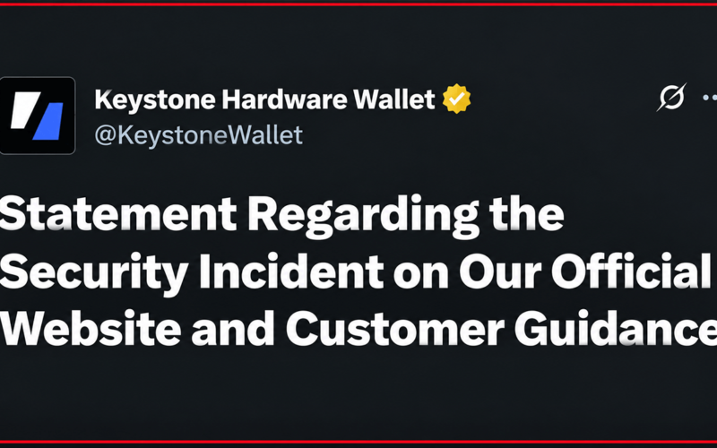 Keystone Breach Deepens as 18,835 Crypto Hardware Wallets Face Destruction
