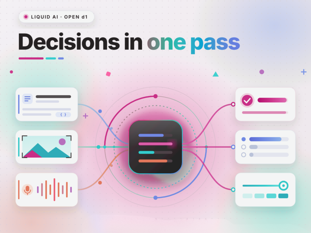 Liquid AI Releases Open-Weight d1-3B and d1-omni-600M: Multimodal Decision Models With Zero Output Tokens