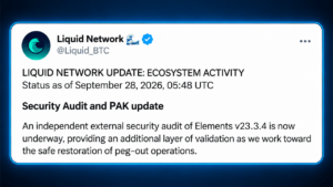 Liquid Network at 86% Backing as Bitcoin Redemption Freeze Drags On – Bitcoin News