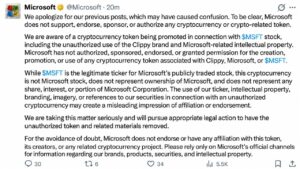 Microsoft's X Account Hijacked to Promote Clippy Meme Coin
