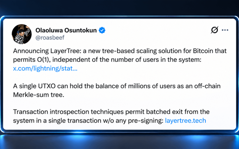 New Tree-Based Bitcoin Scaling Proposal Targets Millions of Users