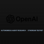 OpenAI official brandmark alongside neutral Ethereum developer testnet motif