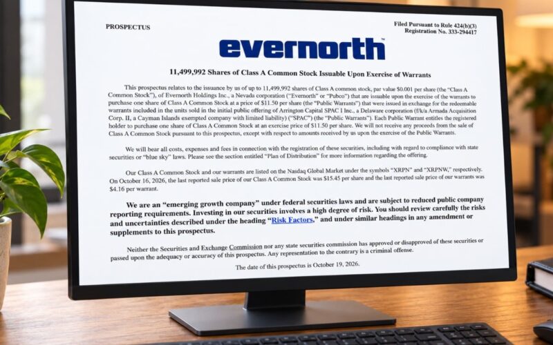 Ripple-Backed Evernorth Eyes $132M Funding Amid XRP Buying Plans