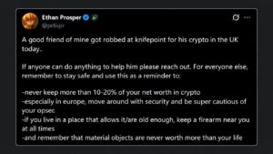 Robbers Tied up a UK Crypto Trader at Knifepoint and Took $800K