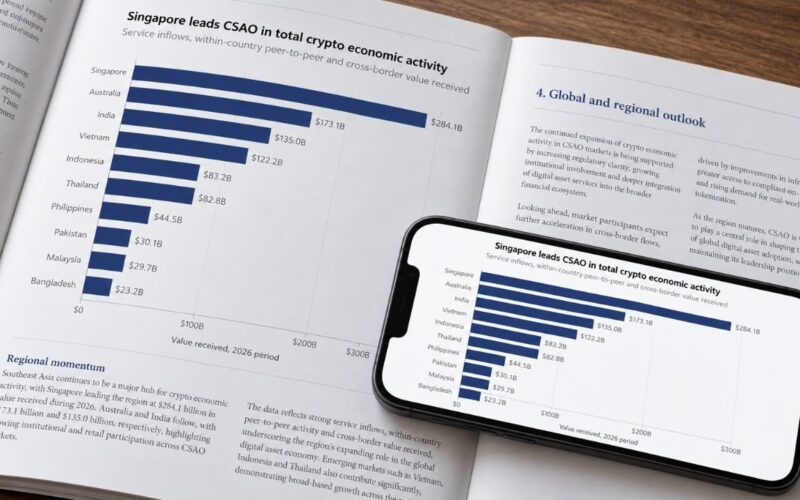 Singapore's Crypto Activity Hits $284 Billion as Institutional Activity Jumps 94%