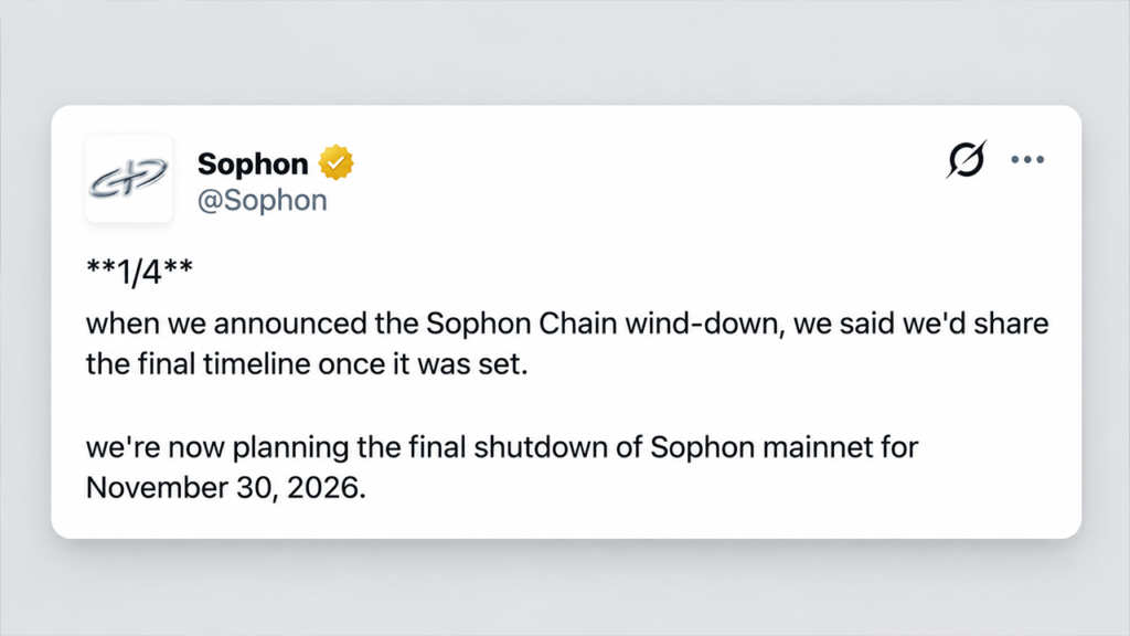 Sophon Set to Pull Plug on Layer 2 Network After $70M Funding Push – Bitcoin News