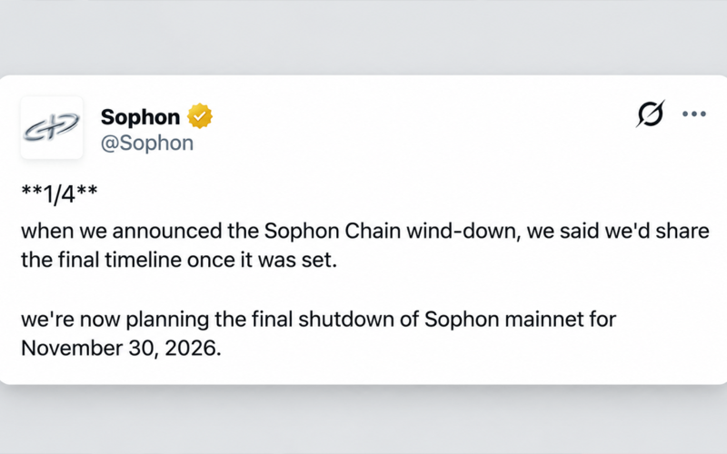 Sophon Set to Pull Plug on Layer 2 Network After $70M Funding Push – Bitcoin News