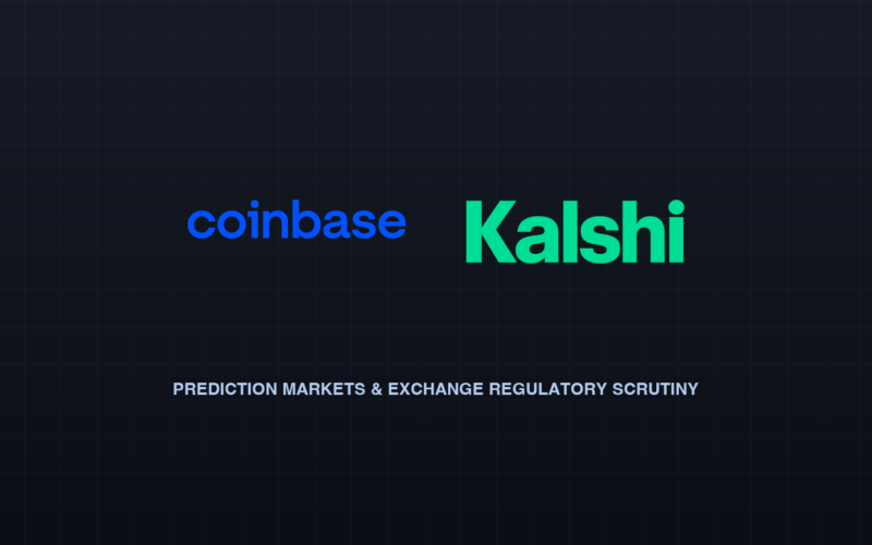 Coinbase and Kalshi official corporate logos in election market regulatory context