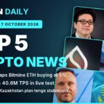 Top 5 Crypto News Today: Tom Lee’s ETH Cap, Sui 40M TPS, Tether’s Kazakhstan Deal | BSCN Daily 7 Oct
