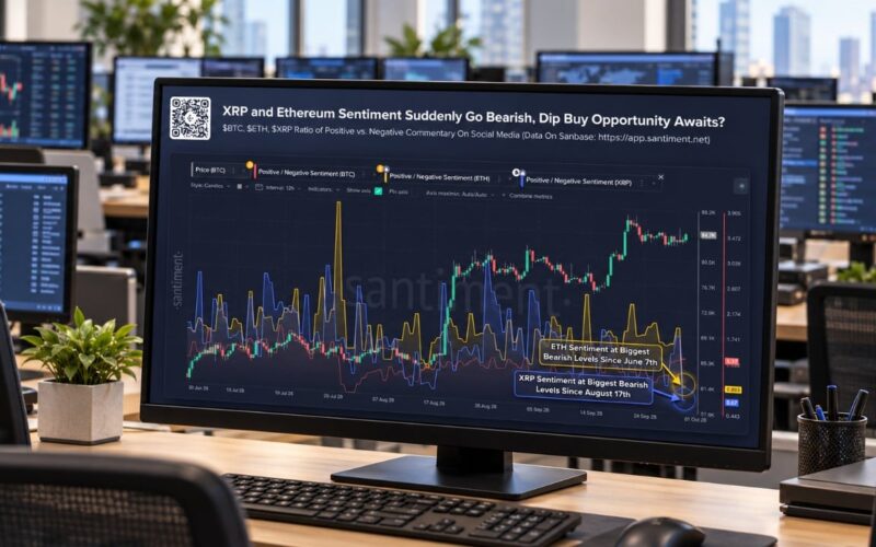 XRP Sentiment Turns Bearish as Bullish-to-Bearish Ratio Hits 0.67