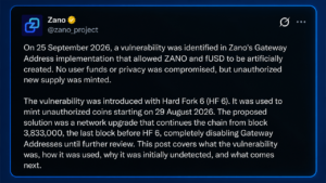 Zano Says Over $200M in Illicit Tokens Led to 30-Day Blockchain Rewind – Bitcoin News